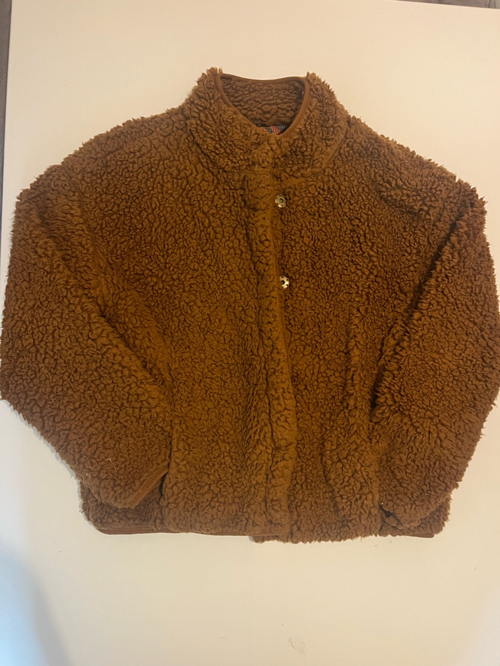 Maurices Chestnut Teddy Sherpa Jacket - Women's Plush Coat size XL